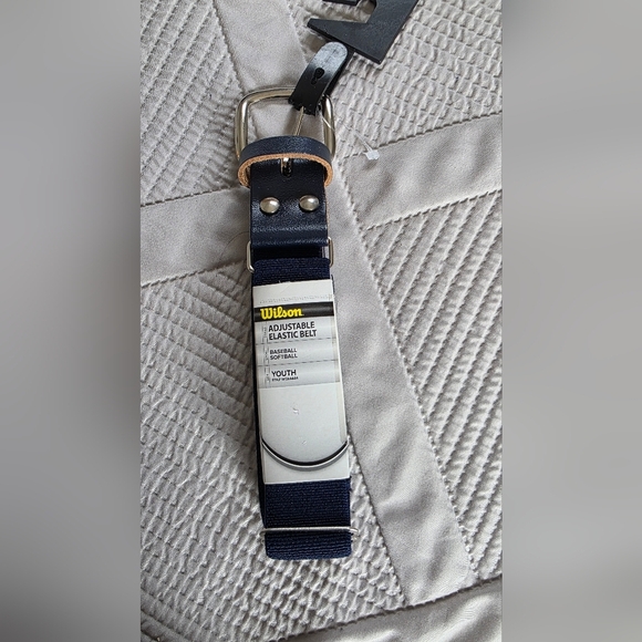 NWT Wilson Youth Baseball/Softball Adjustable Elastic Belt In Navy - Picture 1 of 3